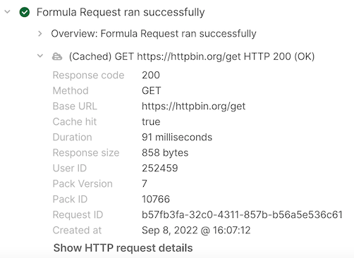 Cached fetcher requests in the logs