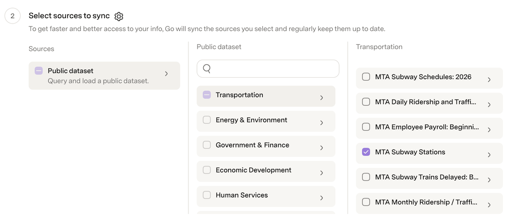 Dataset list organized into folders in Superhuman Go